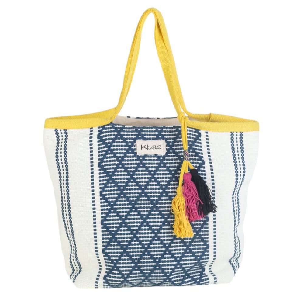 Bolso de Playa de algodón Kbas color Azul