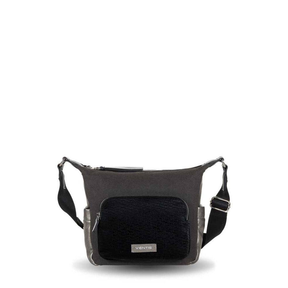 Bolso Bandolera doble compartimento Ventis Hybrid Negro