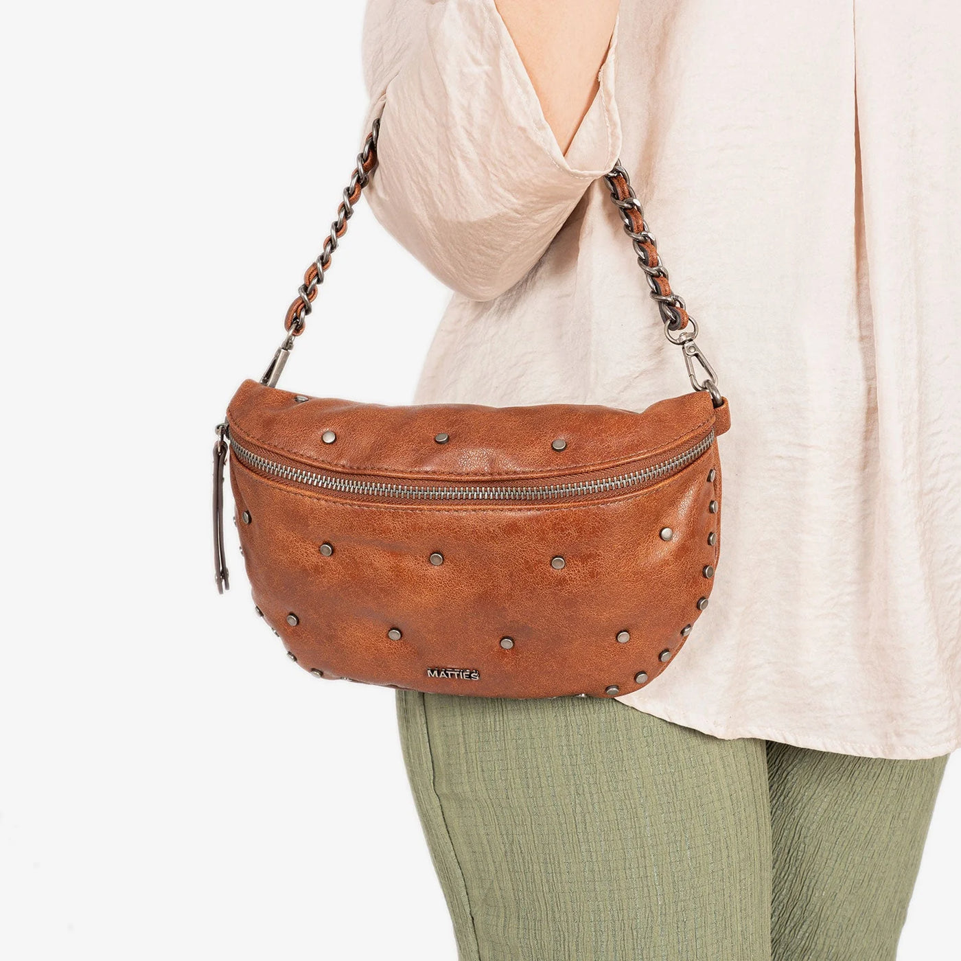 Bolso Riñonera Matties Rivets Cuero