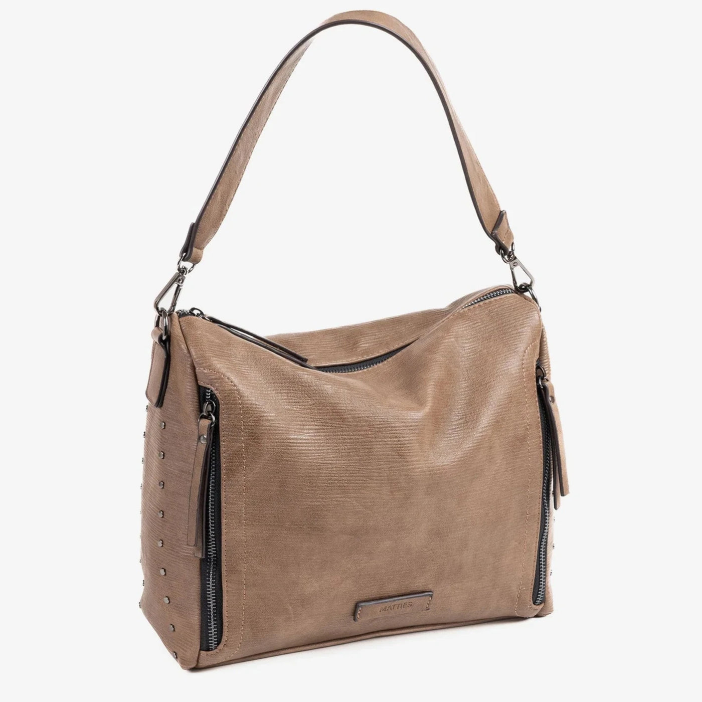 Bolso de Hombro con Bandolera Matties Alamo Taupe