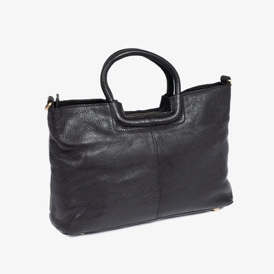 Bolso de Mano con Bandolera Piel Lavada Matties Negro