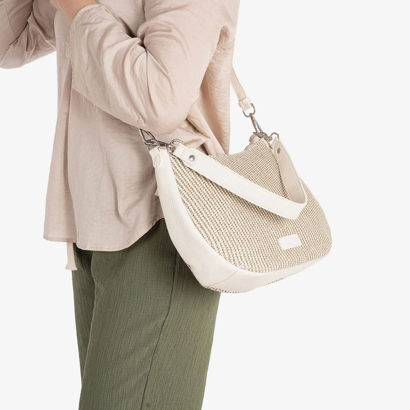 Bolso de Hombro con Bandolera Matties Nijar Blanco