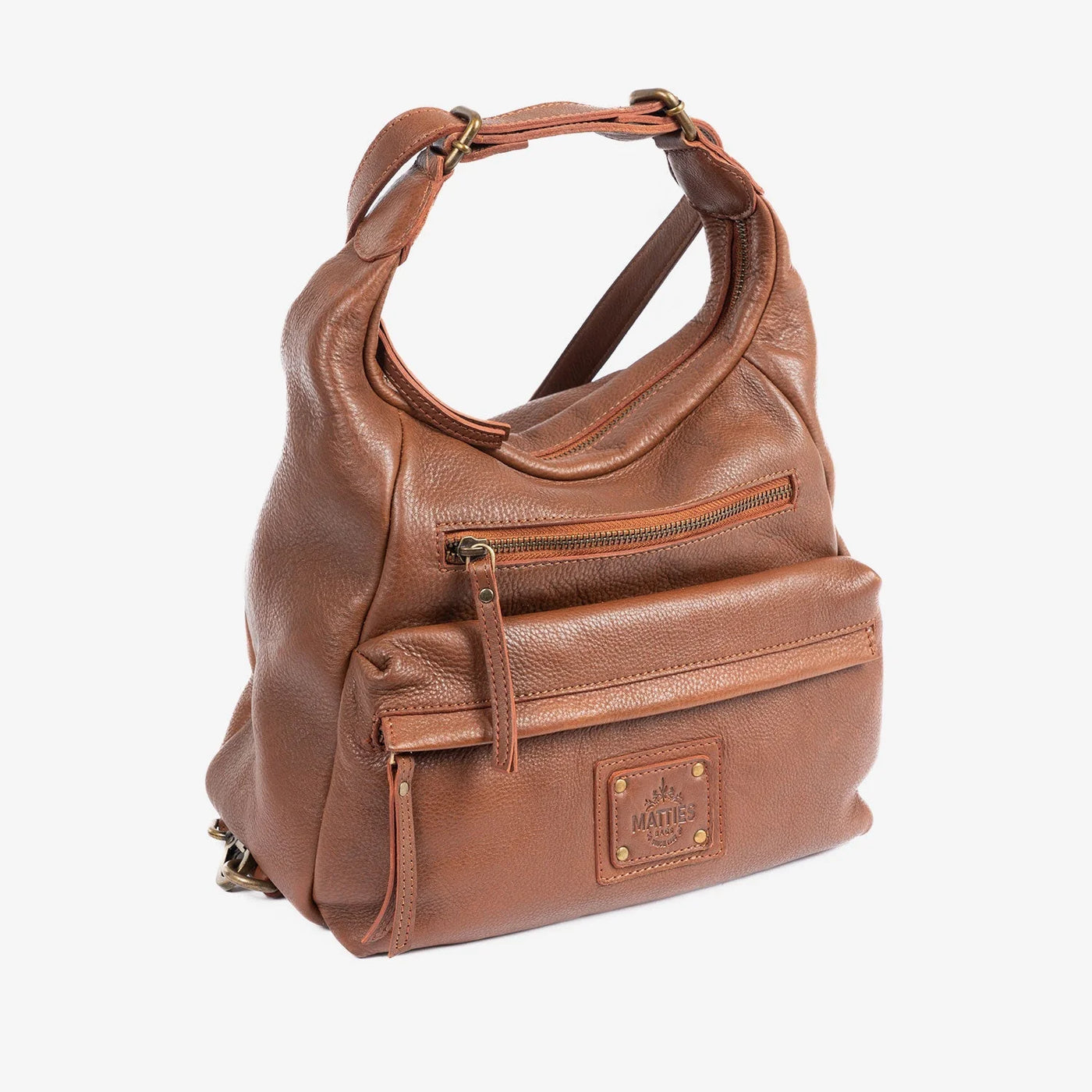 Bolso de hombro convertible en Mochila Piel Matties Eva Cuero