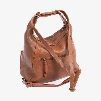 Bolso de hombro convertible en Mochila Piel Matties Eva Cuero