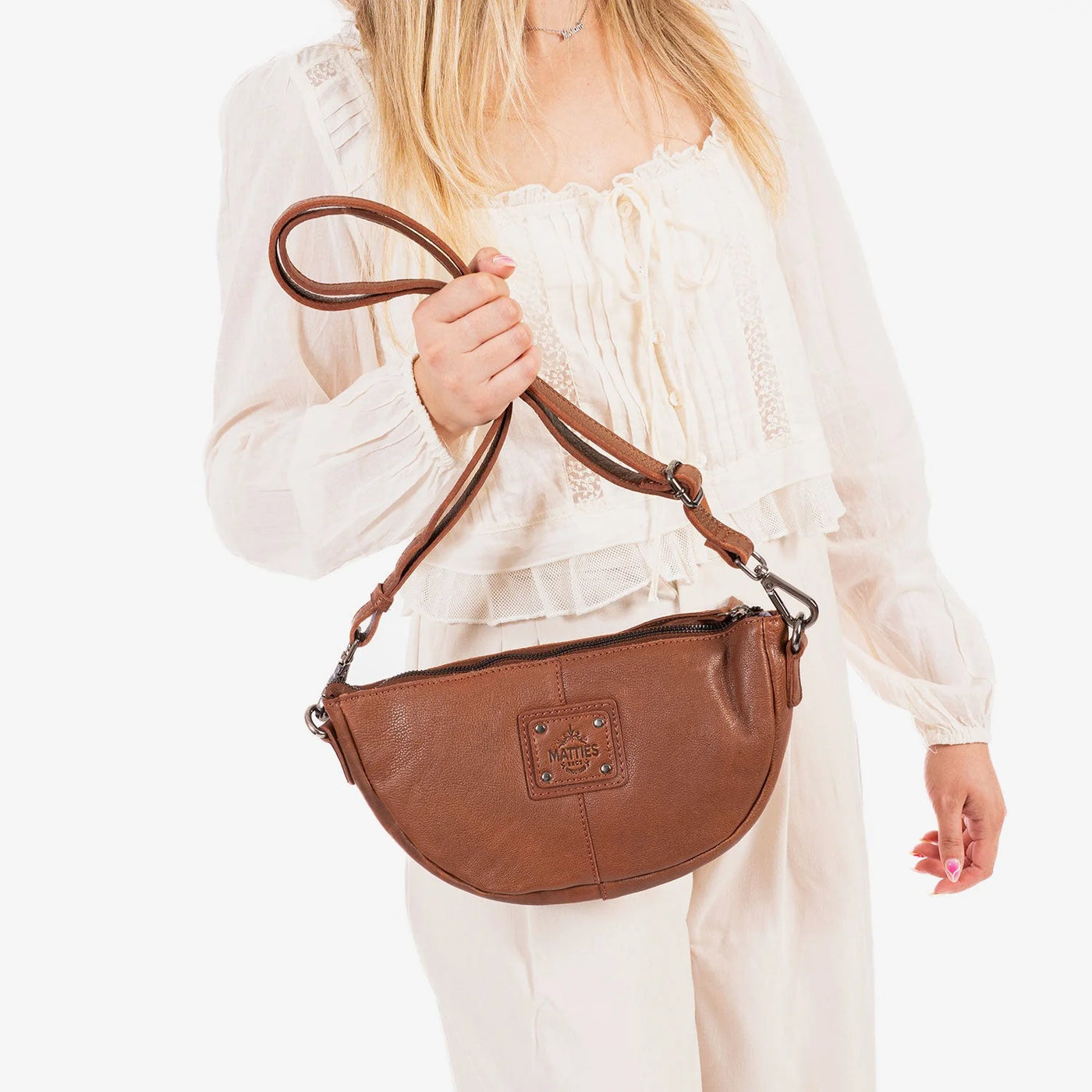 Bolso Bandolera Piel Matties Eva Marrón