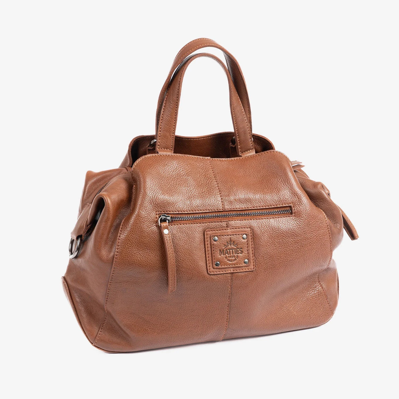 Bolso de mano con Bandolera Piel Matties Eva Marrón