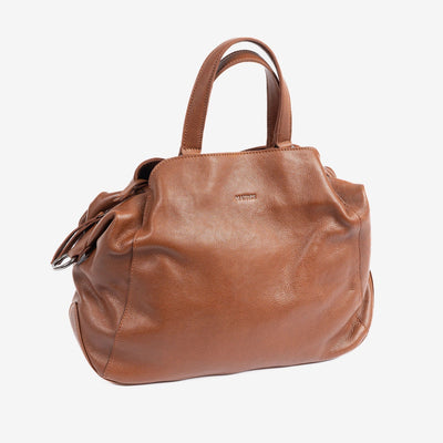 Bolso de mano con Bandolera Piel Matties Eva Marrón