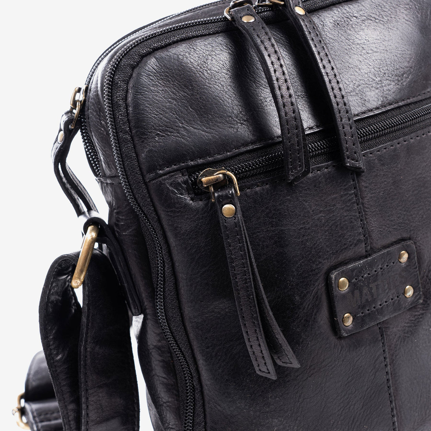 Bolso Hombre piel (19x25 cm) Matties Antic Negro