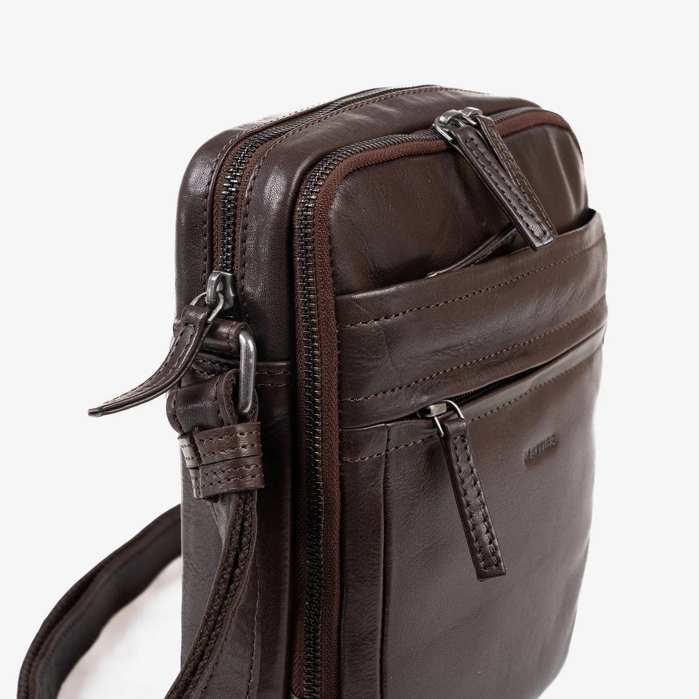 Bolso Hombre piel (19x24 cm) Matties Cow Silky Marrón