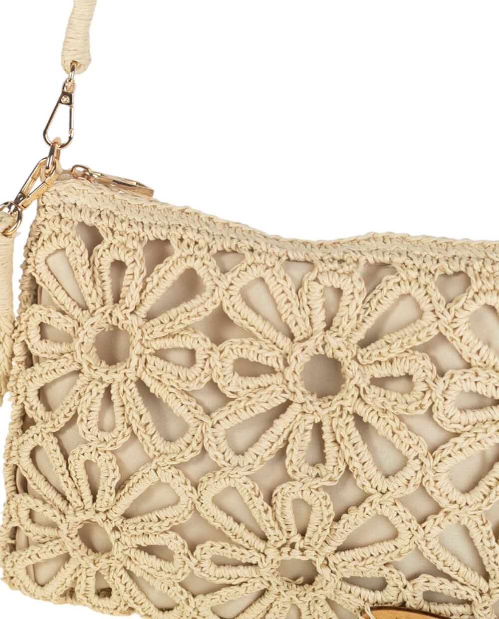 Cartera con Bandolera fibra natural Kbas Natural