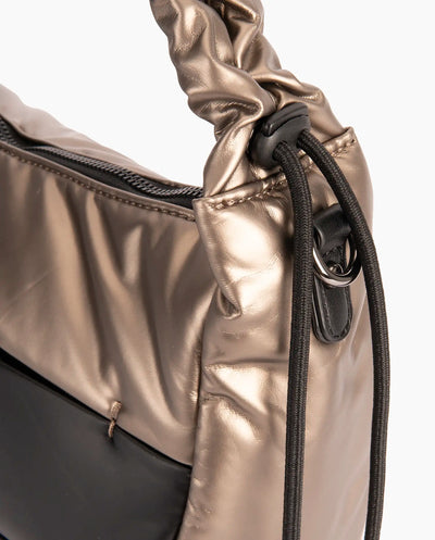 Bolso de Hombro con Bandolera Pepe Moll Space Golden/Negro