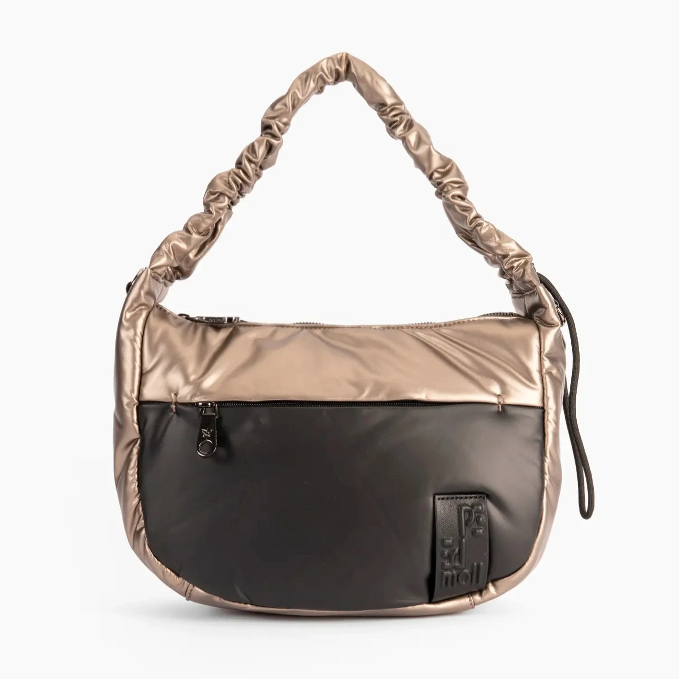 Bolso de Hombro con Bandolera Pepe Moll Space Golden/Negro