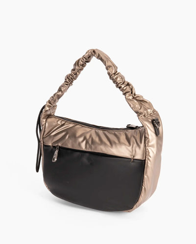 Bolso de Hombro con Bandolera Pepe Moll Space Golden/Negro