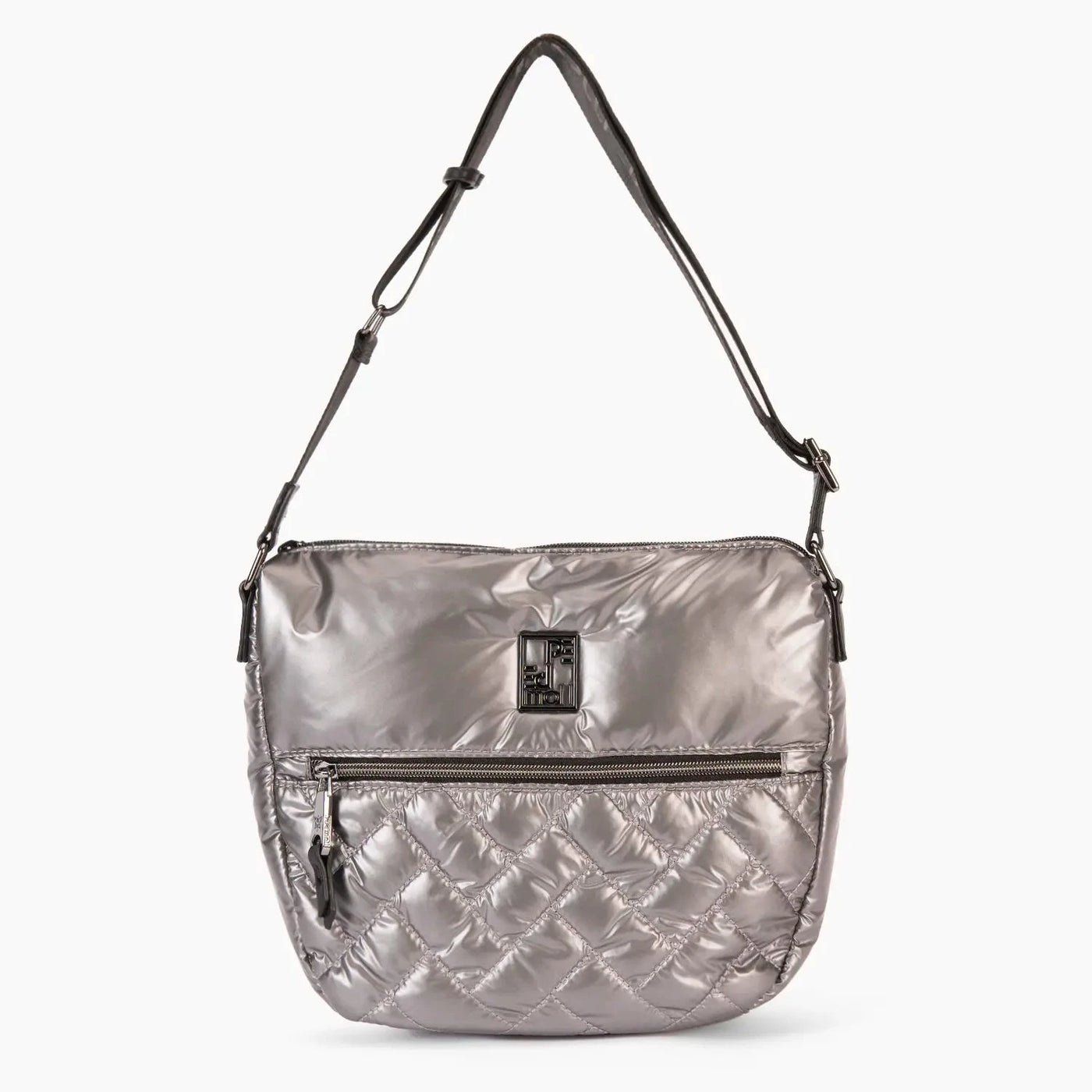 Bolso Bandolera Mediana bomber Pepe Moll Tecno Met Plata