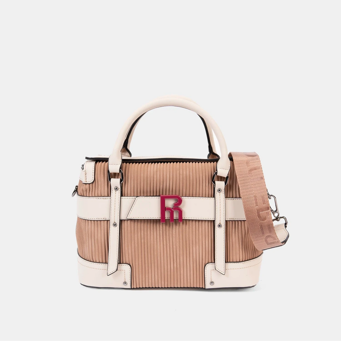 Bolso de Mano con Bandolera Pepe Moll Elena Beige