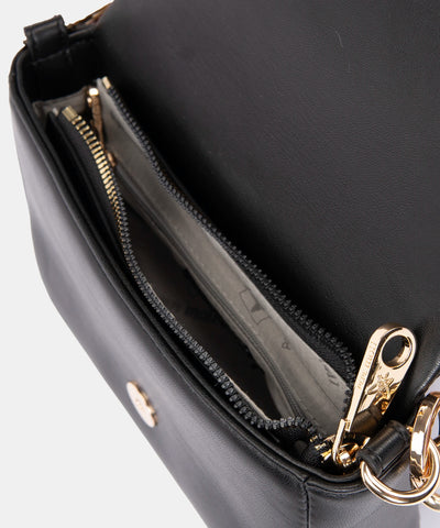 Bolso de Hombro con Bandolera Pepe Moll Clhara Negro