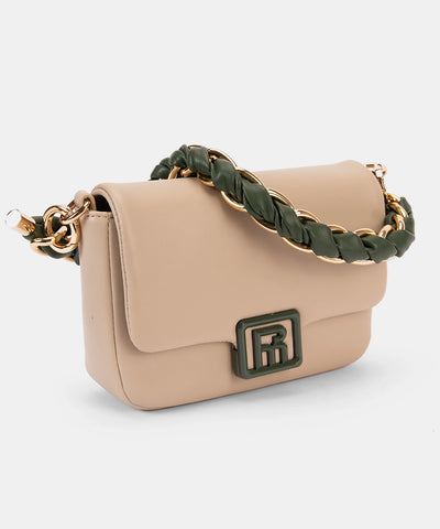 Bolso de Hombro con Bandolera Pepe Moll Clhara Beige