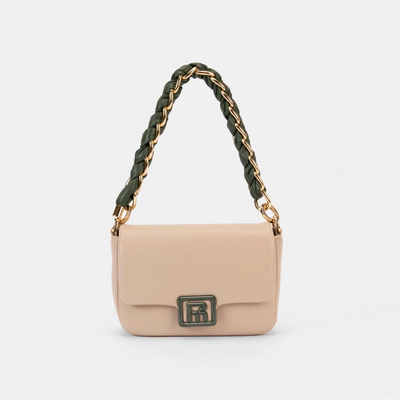 Bolso de Hombro con Bandolera Pepe Moll Clhara Beige