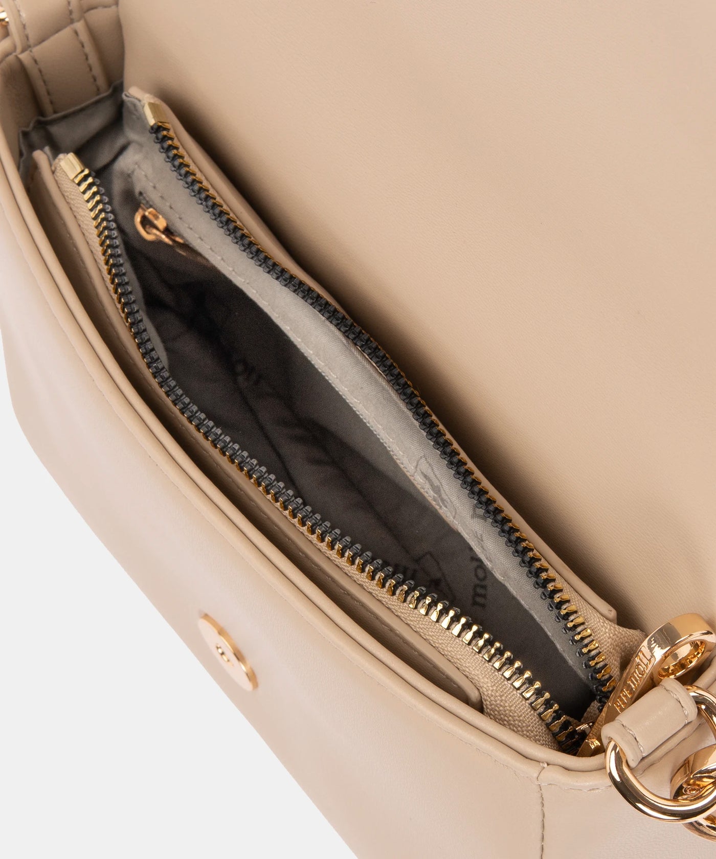 Bolso de Hombro con Bandolera Pepe Moll Clhara Beige