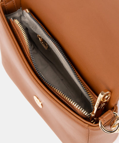 Bolso de Hombro con Bandolera Pepe Moll Clhara Marrón