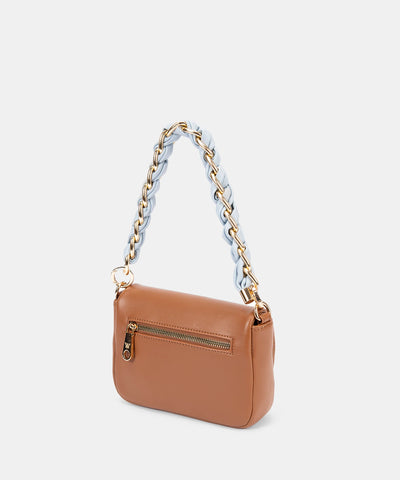 Bolso de Hombro con Bandolera Pepe Moll Clhara Marrón