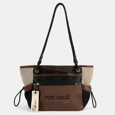 Bolso tote con Bandolera Pepe Moll Sarah Tri-Brown