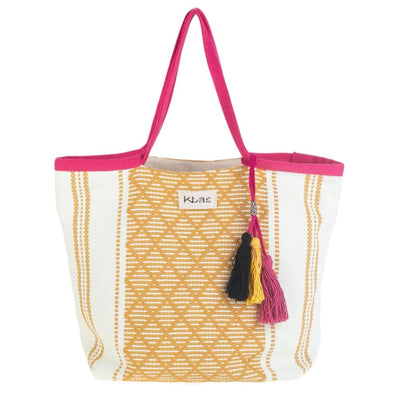 Bolso de Playa de algodón Kbas color Amarillo