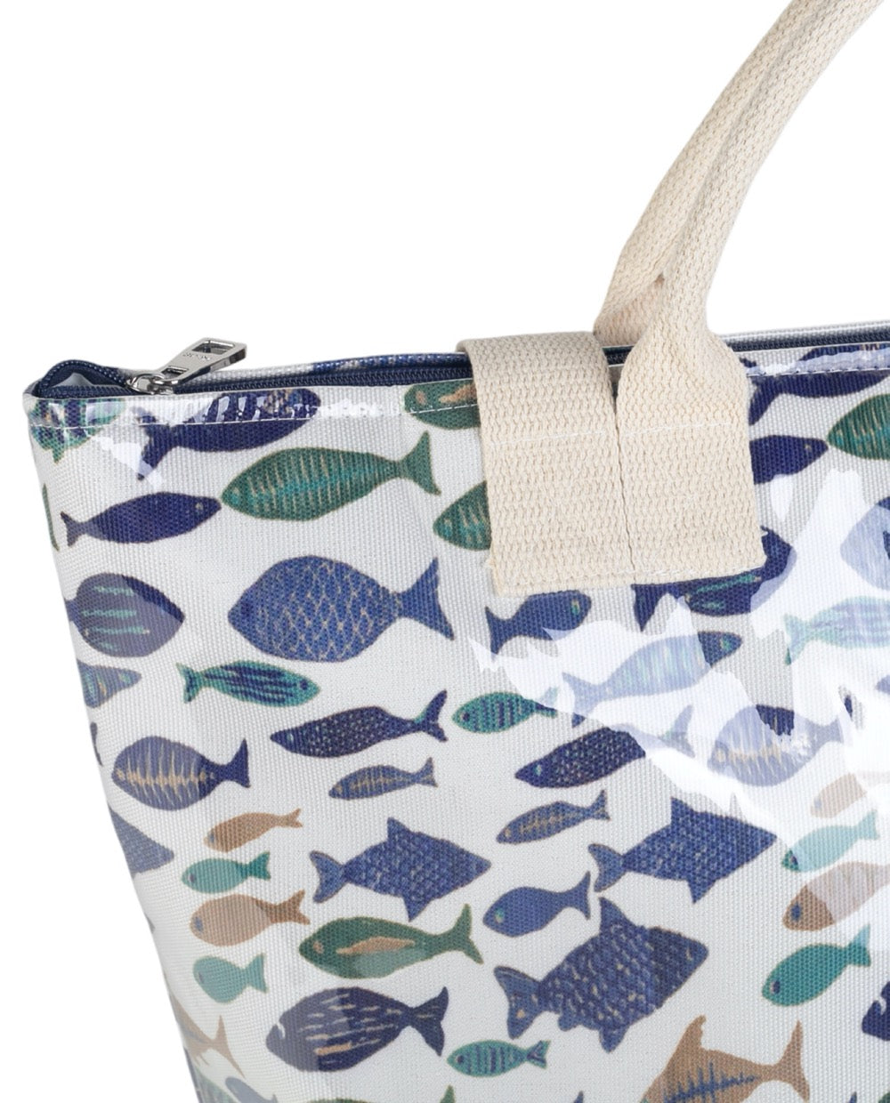 Bolso de Playa lona plastificada Kbas Peces azul