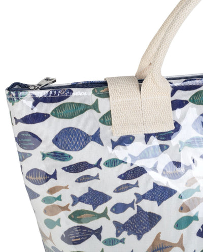 Bolso de Playa lona plastificada Kbas Peces azul
