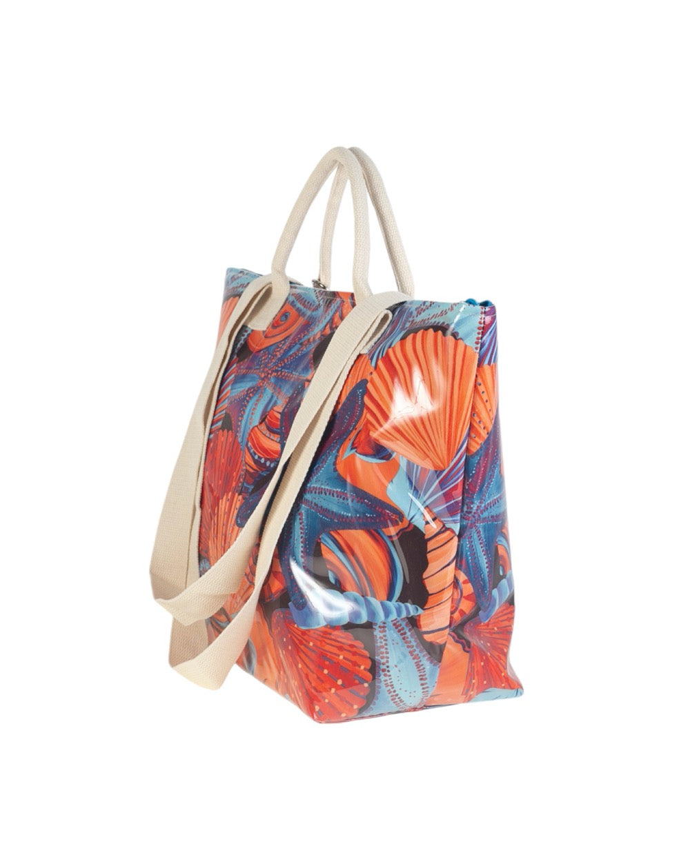 Bolso de Playa lona plastificada Kbas Mar naranja