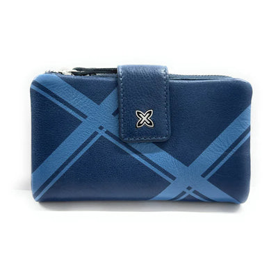 Billetero de Piel monedero cremallera Munich Sidney RoyalBlue