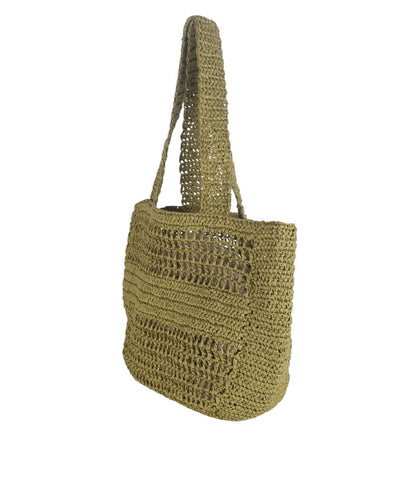 Bolso de hombro fibra natural Kbas color Kaki