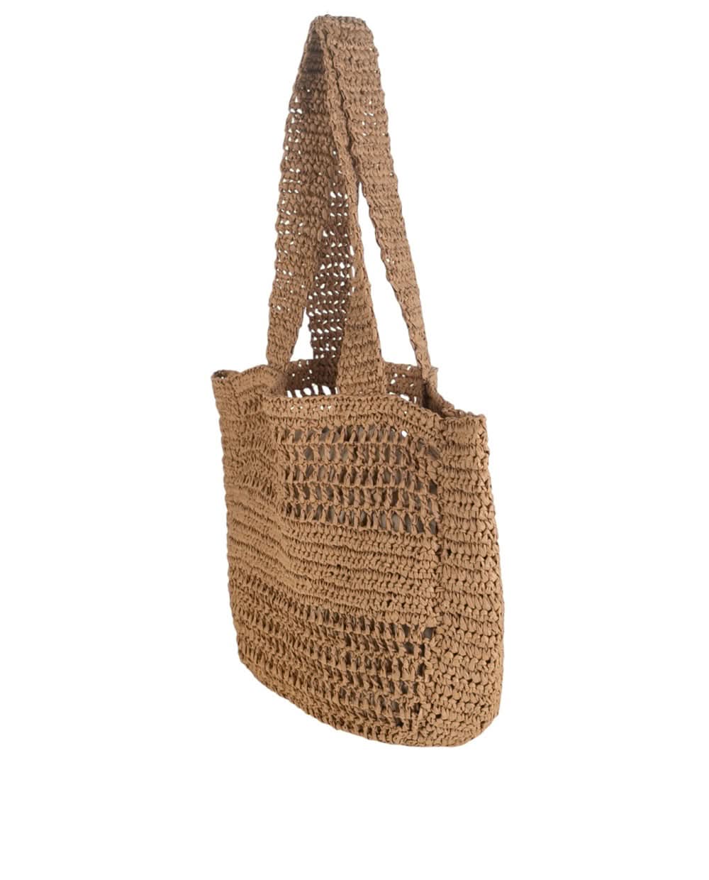 Bolso de hombro fibra natural Kbas color Tostado