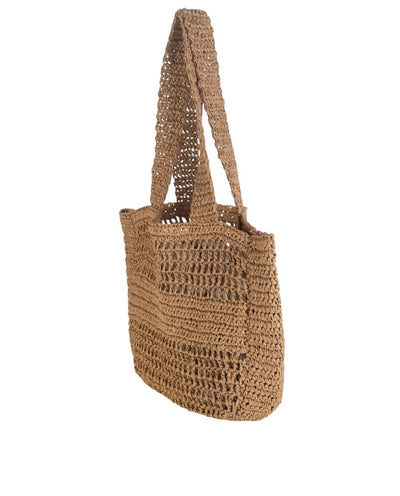 Bolso de hombro fibra natural Kbas color Tostado