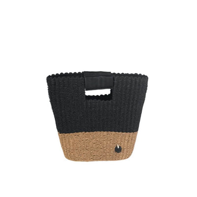Bolso de Mano fibra natural Kbas Negro