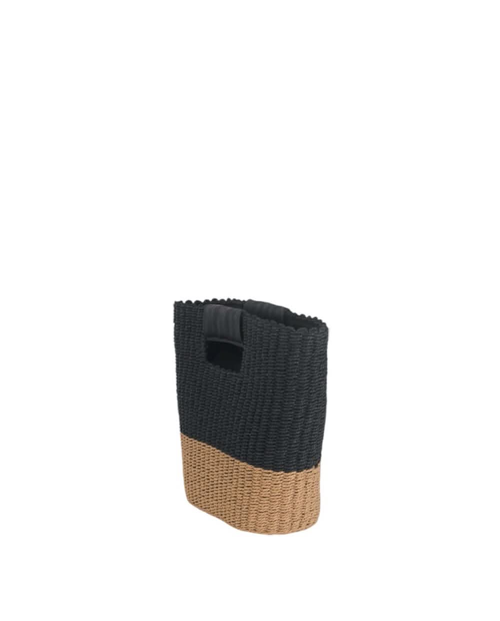 Bolso de Mano fibra natural Kbas Negro