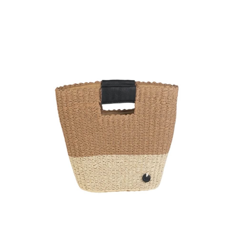 Bolso de Mano fibra natural Kbas Tostado