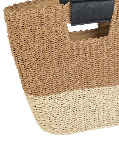 Bolso de Mano fibra natural Kbas Tostado