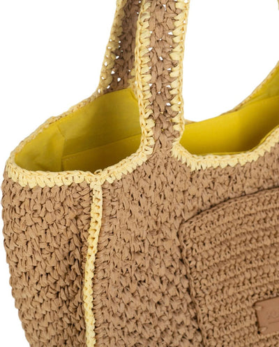 Bolso Tote fibra natural Kbas Amarillo