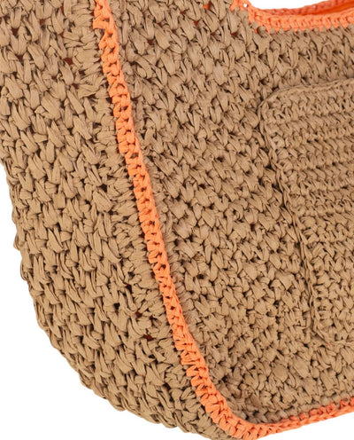 Bolso Tote fibra natural Kbas Naranja