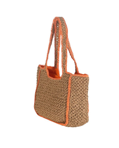 Bolso Tote fibra natural Kbas Naranja