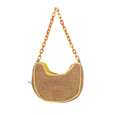 Bandolera fibra natural Doble asa Kbas Amarillo