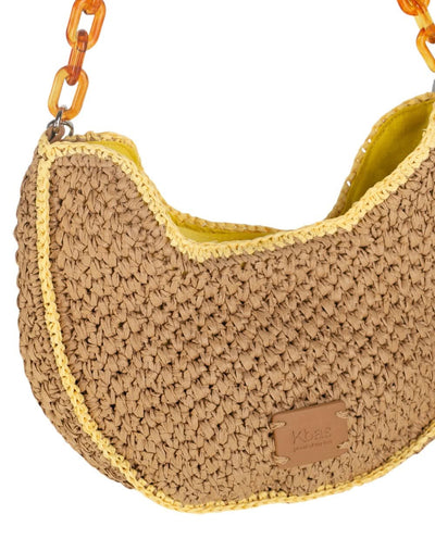 Bandolera fibra natural Doble asa Kbas Amarillo
