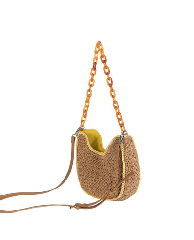 Bandolera fibra natural Doble asa Kbas Amarillo