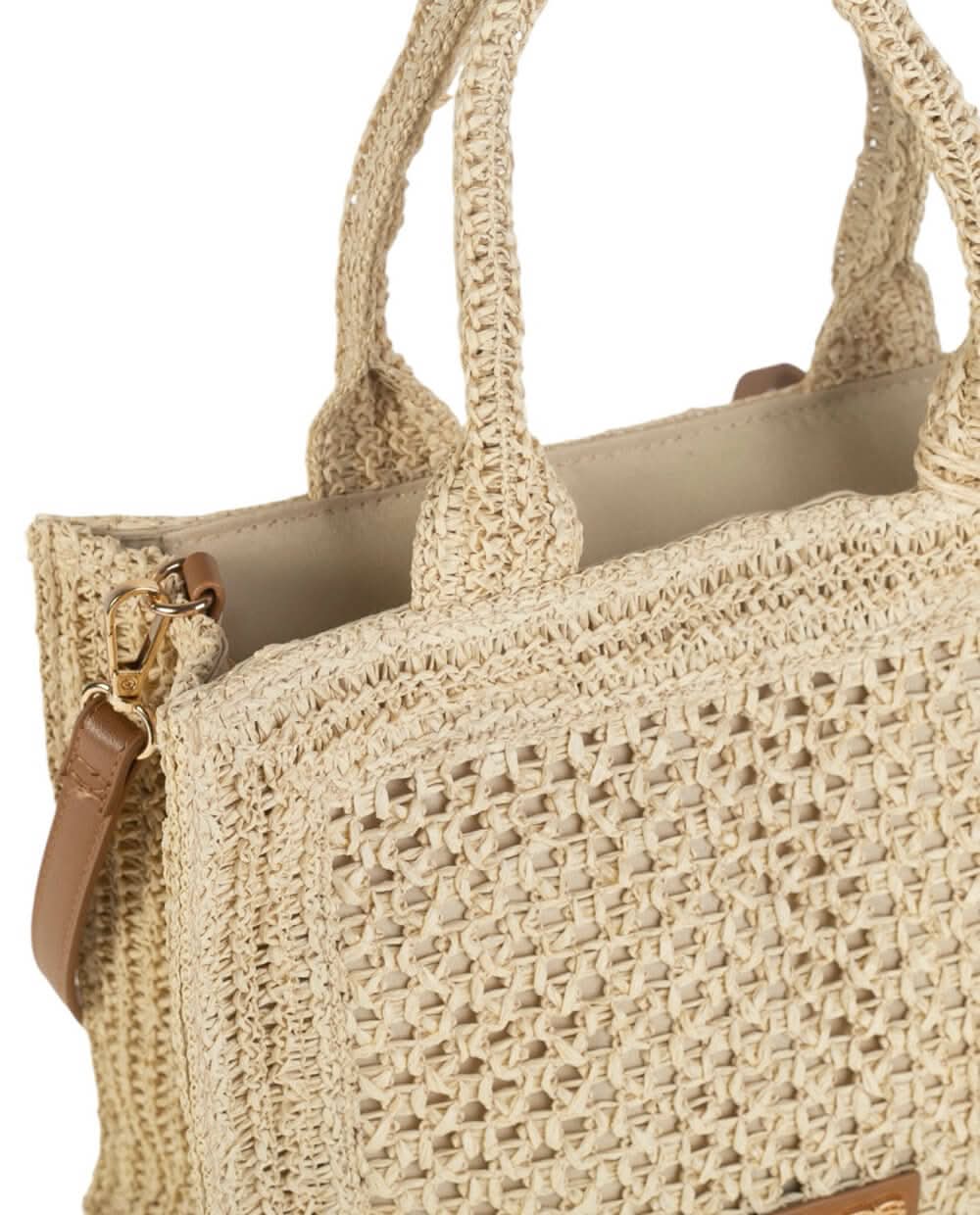 Tote Pequeño fibra natural Kbas Natural