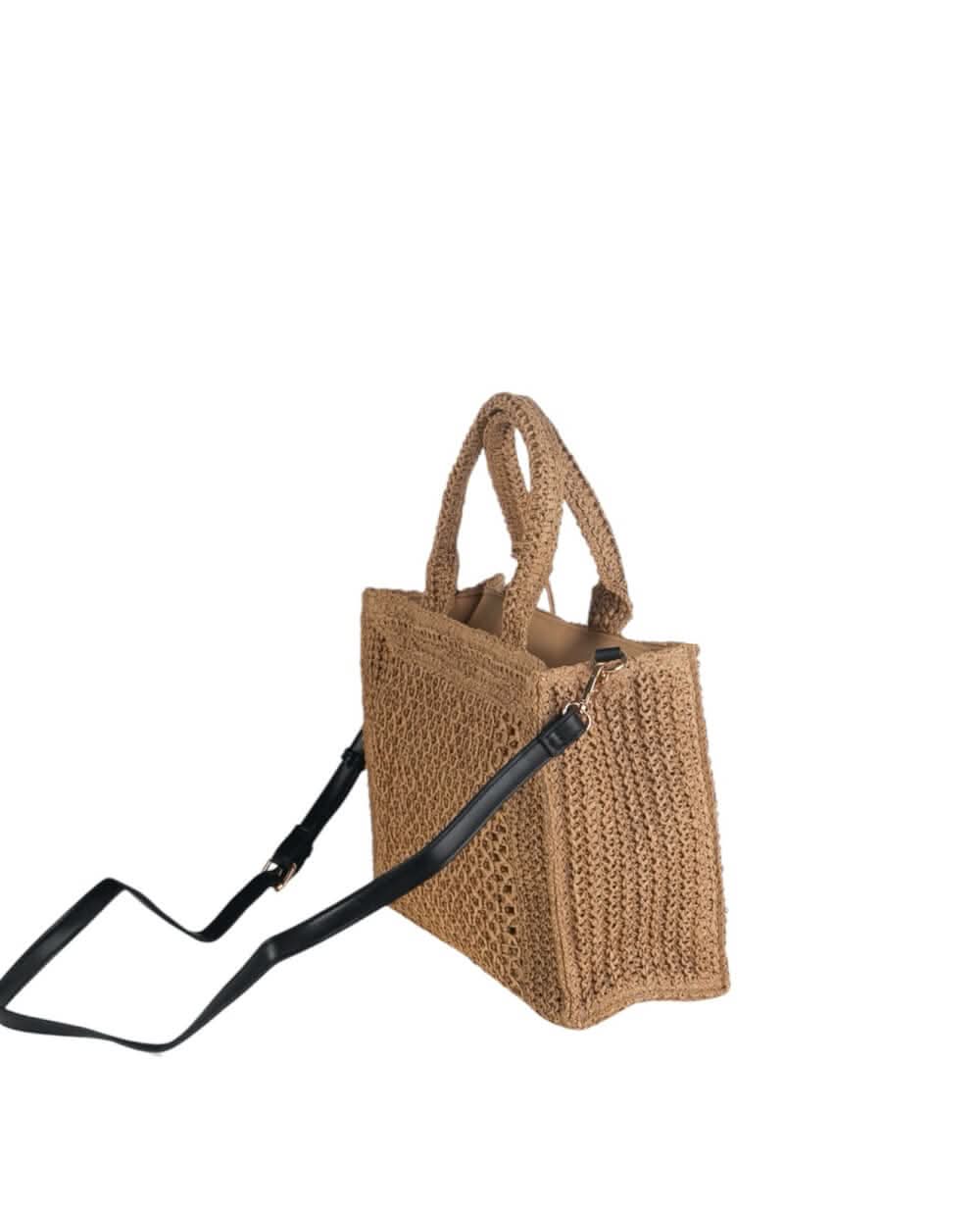 Tote Pequeño fibra natural Kbas Tostado