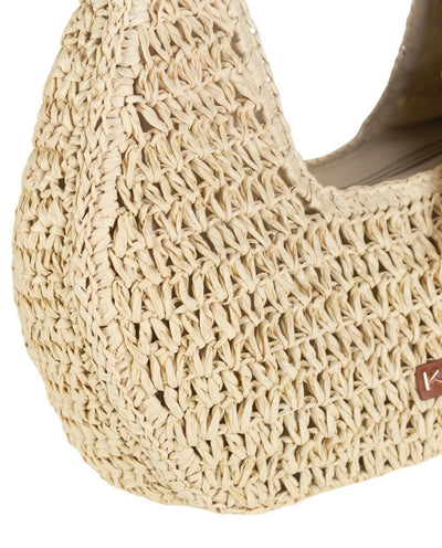 HOBO FIBRA NATURAL, CON CREMALLERA, COLOR NATURAL