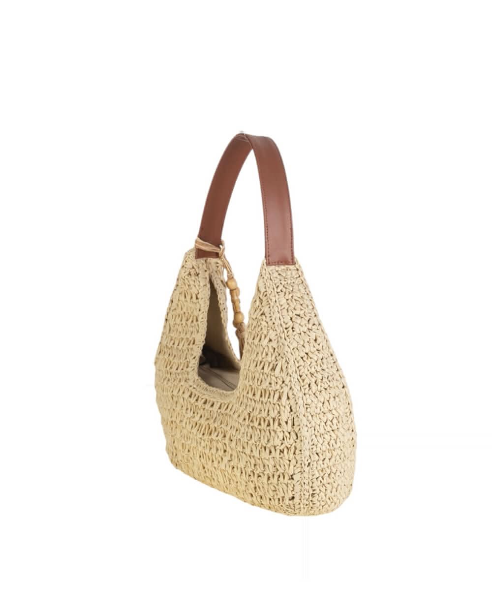 HOBO FIBRA NATURAL, CON CREMALLERA, COLOR NATURAL