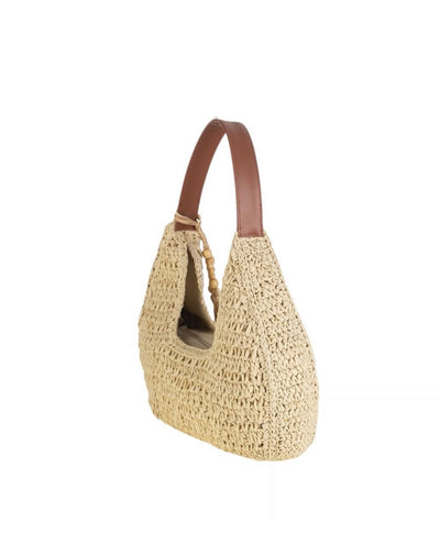 HOBO FIBRA NATURAL, CON CREMALLERA, COLOR NATURAL