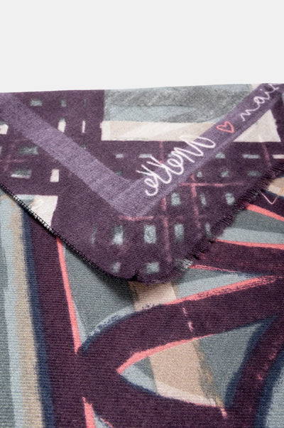 Pashmina azul estampada Anekke